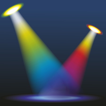 Color spotlights. Vector illustration. のイラスト素材