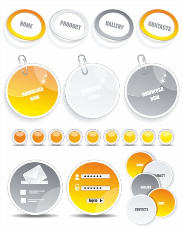 Stickers for web page のイラスト素材