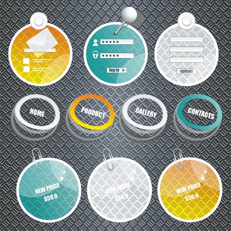 web frames on techno backgroundのイラスト素材