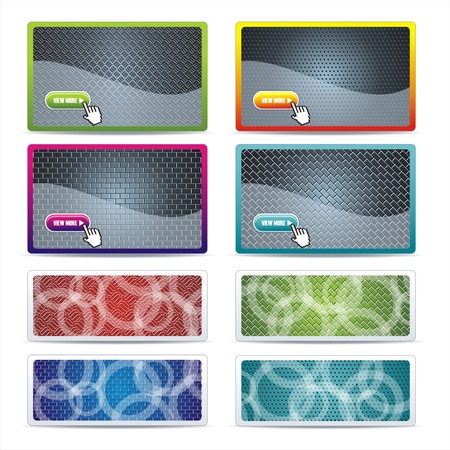 set metal texture as web frames or web windowsのイラスト素材