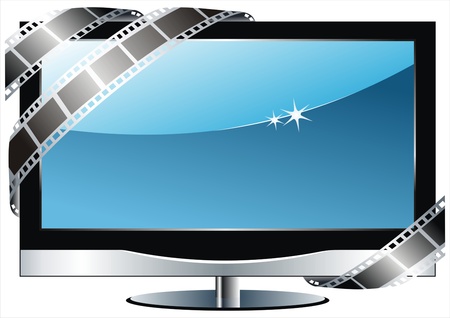 TV flat screen lcd, plasma realistic vector illustration. のイラスト素材