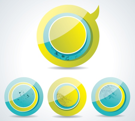 Vector Idea Bulbs. Chat Bubbles のイラスト素材