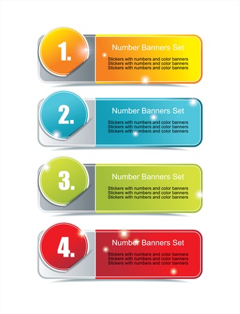 Design template numbered banners  のイラスト素材