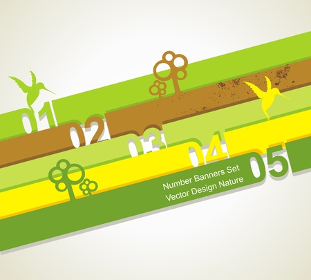 Design template numbered banners  のイラスト素材