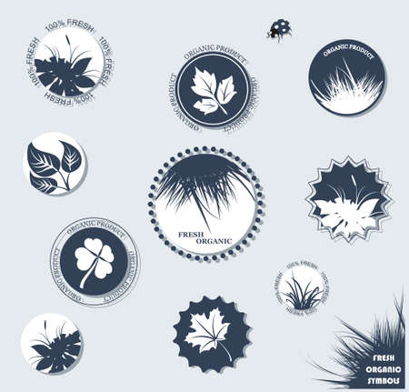 Eco labels with retro vintage designのイラスト素材