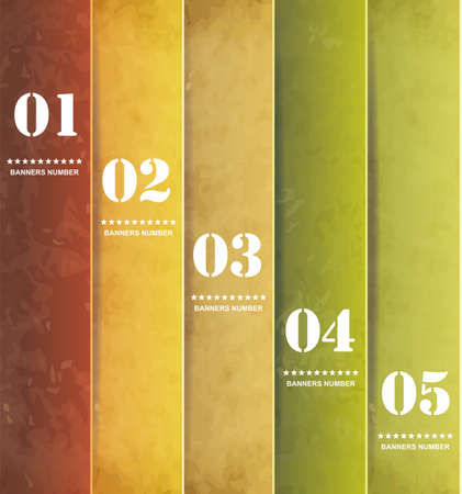 Retro Bannersのイラスト素材