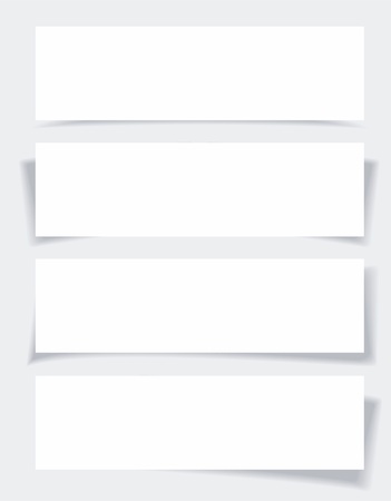 Set of banners with different shadows  のイラスト素材