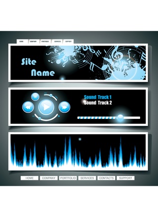 Music webpage のイラスト素材