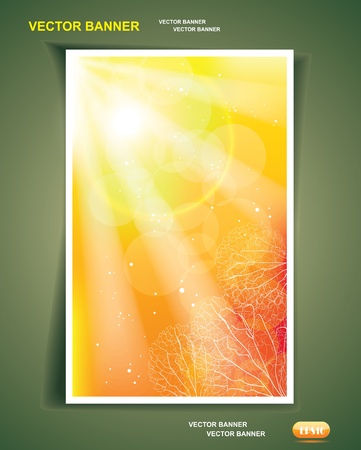 Vector autumn or summer background with intense glowing sparkles and glitter のイラスト素材