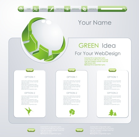 Modern web page template - with 3d ballのイラスト素材