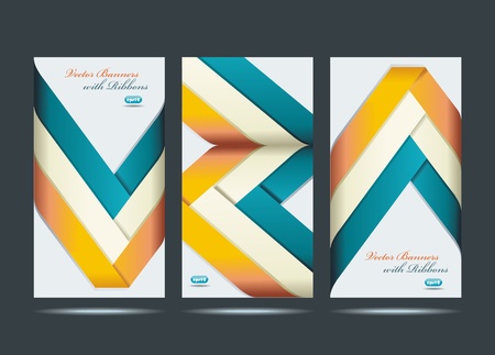 Show colorful ribbon promotional products design,  illustration のイラスト素材