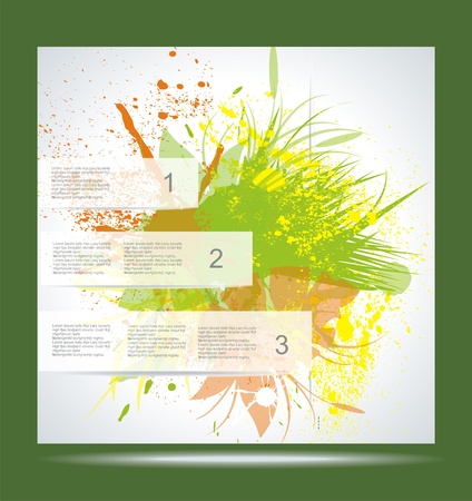  Brochure Layout Design Template  Green abstract backgroundのイラスト素材