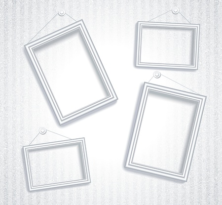 3d empty frame on the wall  Vintage backgroundのイラスト素材
