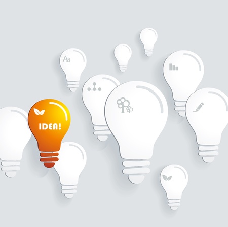 vector background with idea icon のイラスト素材