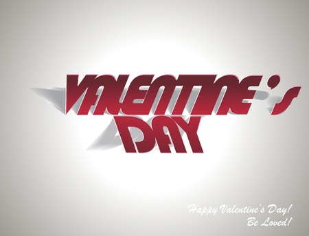 Valentine's Day: Paper Folding with Letterのイラスト素材