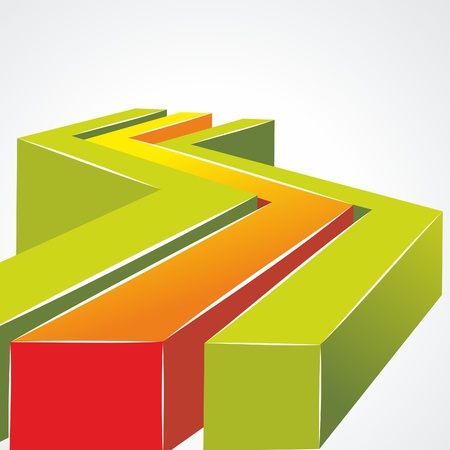 3d bright abstract background - vector illustration のイラスト素材