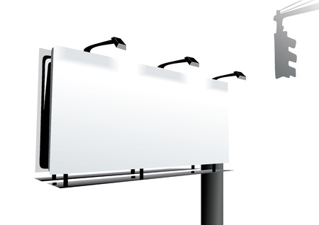 Blank advertising panel on a street のイラスト素材