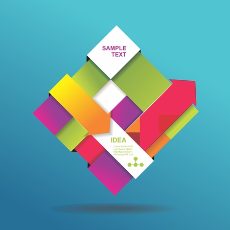 3d abstract background  Can be used for infographics  Numbered banners のイラスト素材