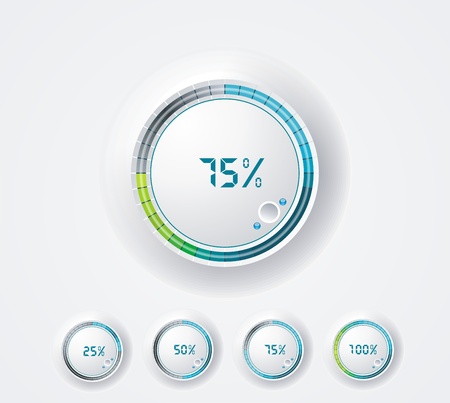 Round progress bar preloader のイラスト素材