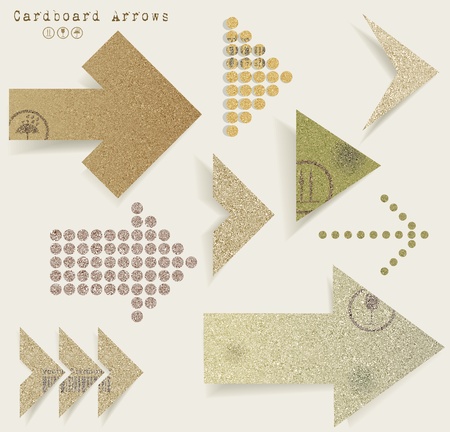 Vintage old paper  arrowsのイラスト素材