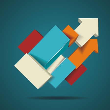 Abstract distortion from arrow shape backgroundのイラスト素材