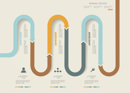 Vector illustration for your business presentations. Can be used for infographics  or numbered banner.のイラスト素材