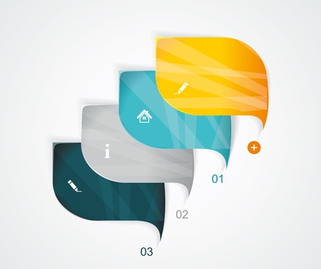 Modern speech bubble template style. can be used for workflow layout, diagram, number options, step up options, web design, banner template, infographic.のイラスト素材
