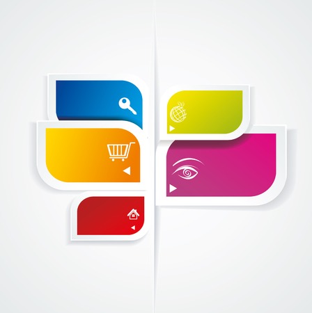 Modern speech bubble template style. Can be used for workflow layout, diagram, number options, step up options, web design, banner template, infographic. のイラスト素材