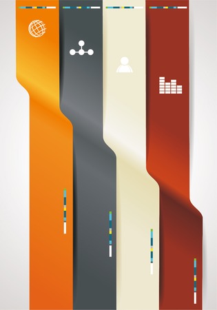 Modern minimal business step style options banner infographicsのイラスト素材