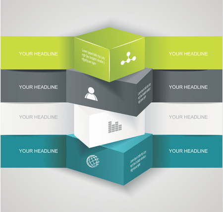 Modern options banner,can be used for workflow layout, infographics, number llines, web design. のイラスト素材