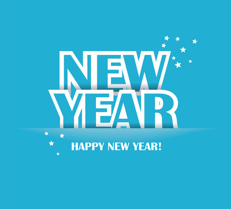  Paper Folding with Letter, Happy New Yearのイラスト素材