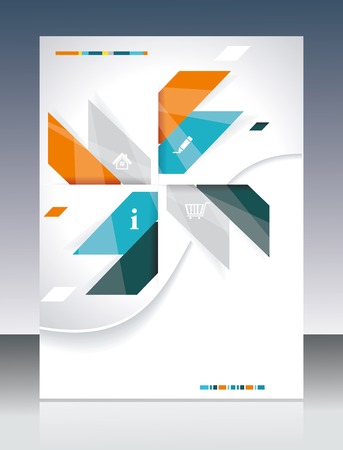 Vector brochure template design with abstract elements のイラスト素材