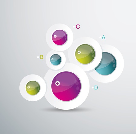 Modern circle vector background. Can be used for infographics, workflow layout, diagram, number options, web design, business cover. のイラスト素材