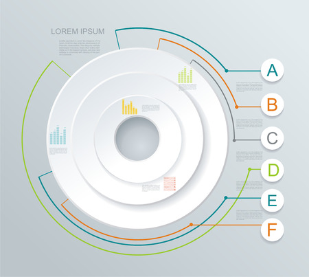 Business Infographics circle style. Can be used for diagram, number or step up options, web design. のイラスト素材