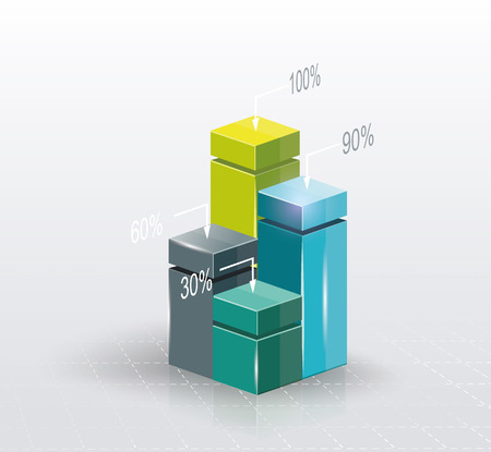 Modern business Infographics のイラスト素材