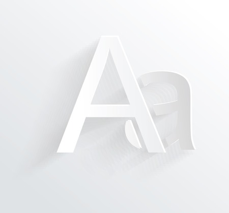 Letter A, white paper symbol icon のイラスト素材