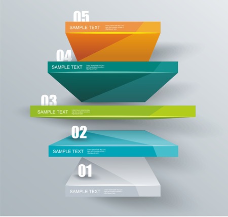 Modern business steps to success, graphs options banner  のイラスト素材