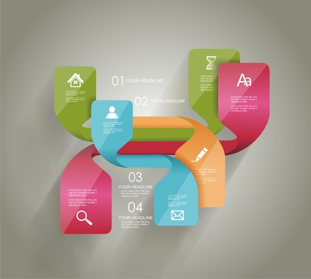 Modern minimalistic infographics banner. Vector illustrationのイラスト素材