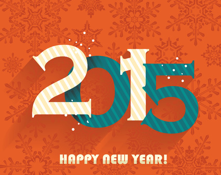 Happy new year 2015 creative greeting card designのイラスト素材