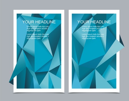 Banners with abstract geometrical background, polygonal designのイラスト素材