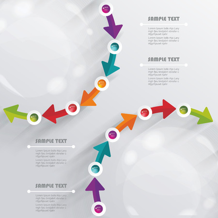 Abstract Arrow Background. Can be used for number options, workflow layout, diagram, web design.のイラスト素材