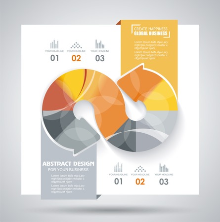 Vector brochure template design with arrows elements.のイラスト素材