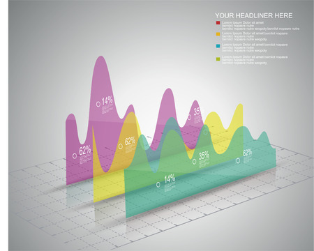 Modern box Design Minimal style infographic templateのイラスト素材
