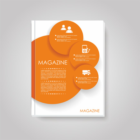 Vector brochure template design with circles elements.のイラスト素材
