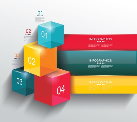 Vector infographic or web design templateのイラスト素材