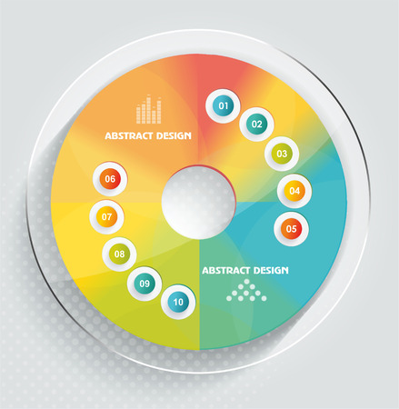 3D Infographic. Can be used for number options, workflow layout, diagram, web design.のイラスト素材