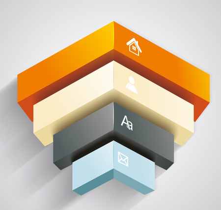 Option or number banners template, graphic or website layout. Vector.のイラスト素材