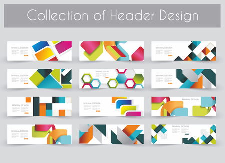 Mega pac kHeader design template setのイラスト素材