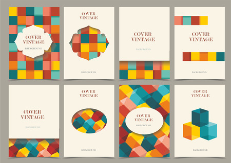 Abstract Retro Brochure Flyer design vector templateのイラスト素材