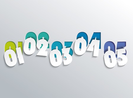 Numbering Line Design. Can be used for workflow layout; diagram; number options; step up options; web design; banner template; info graphic, timeline.のイラスト素材